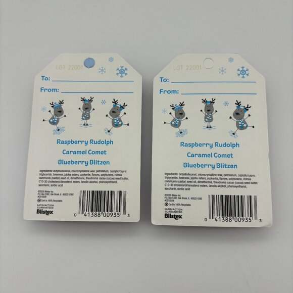 Blistex Holiday Collection 3ct Lip Moisturizer (x2), Christmas Stocking Stuffer - Picture 2 of 2